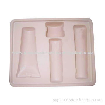Cosmetic Packing Tray, PVC/PET/PETG/PS/PP Materials Available, 15-year Gold Manufacturer